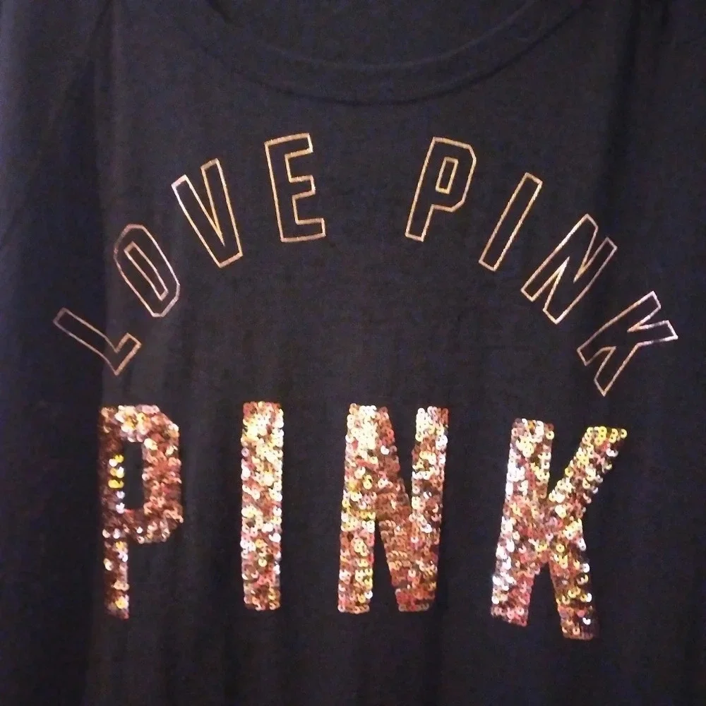 Vs pink bling tee-medium EUC - Picture 2 of 6